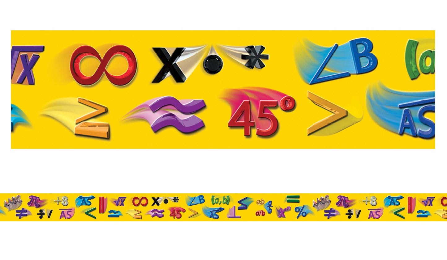 Math Symbols Straight Borders