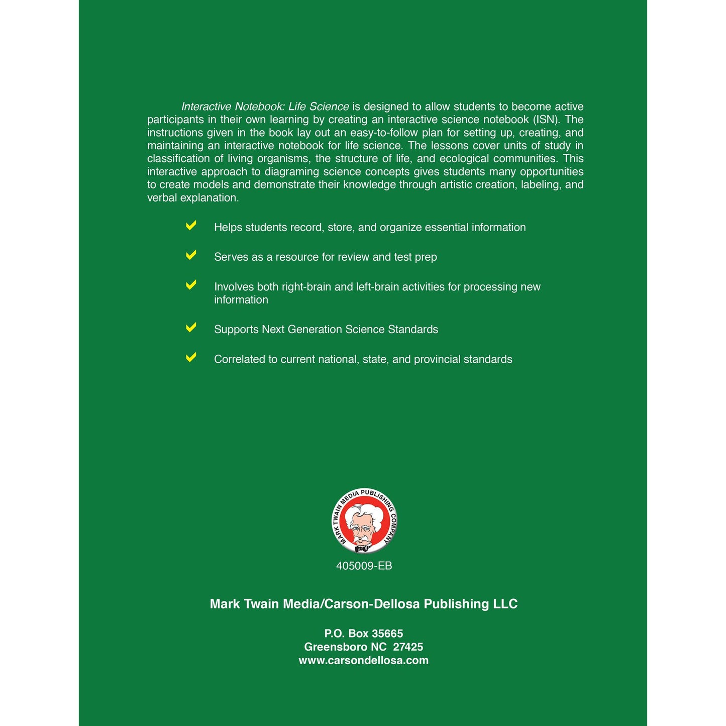 Interactive Notebook: Life Science, Grades 5 - 8