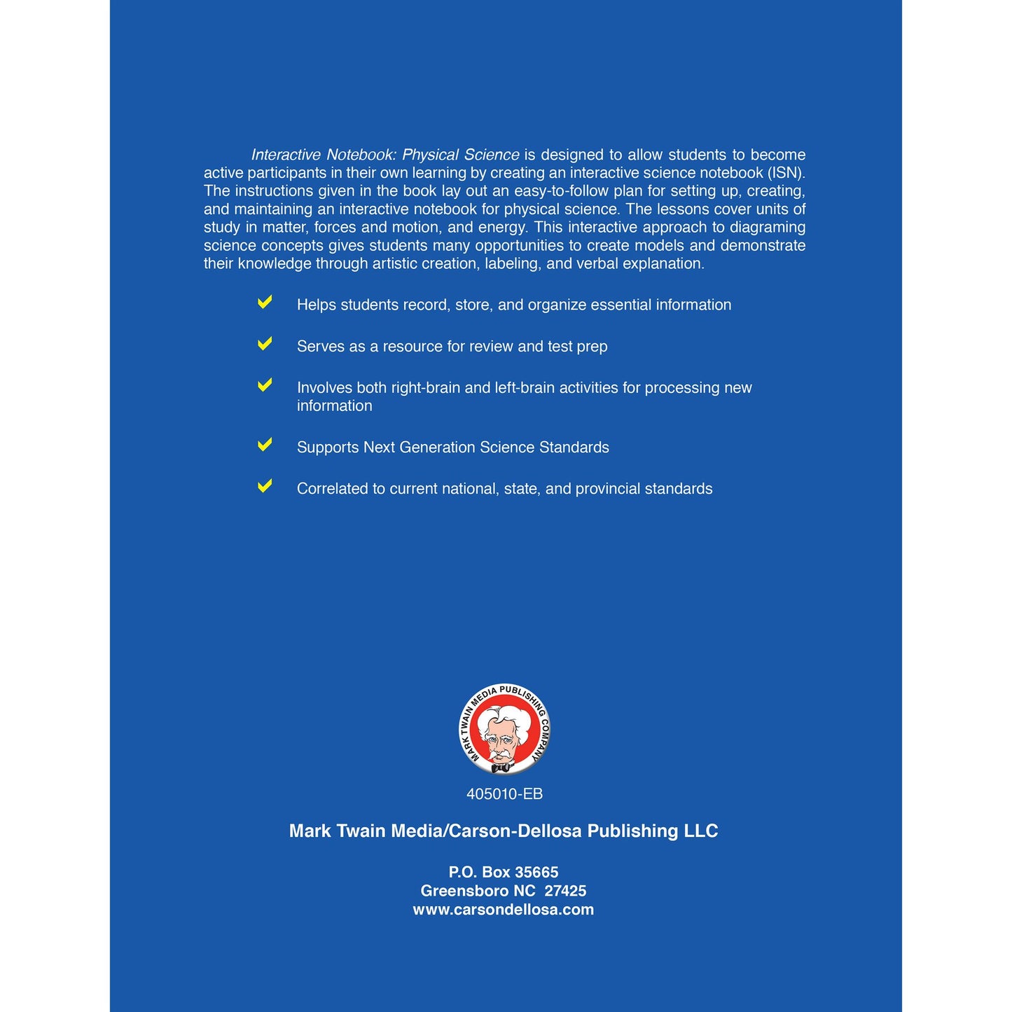 Interactive Notebook: Physical Science, Grades 5 - 8