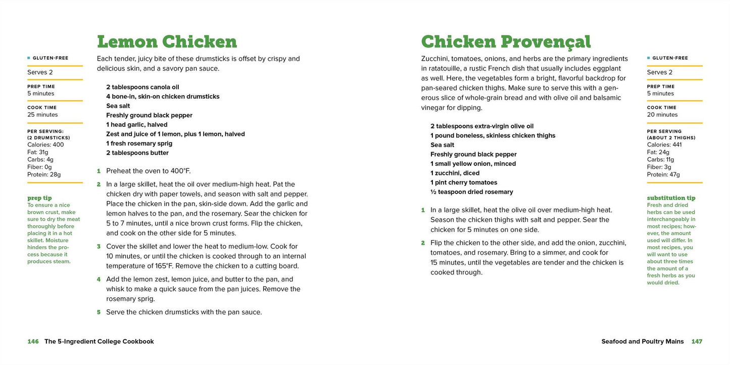 The 5-Ingredient College Cookbook: Recipes to Survive the Next Four Years