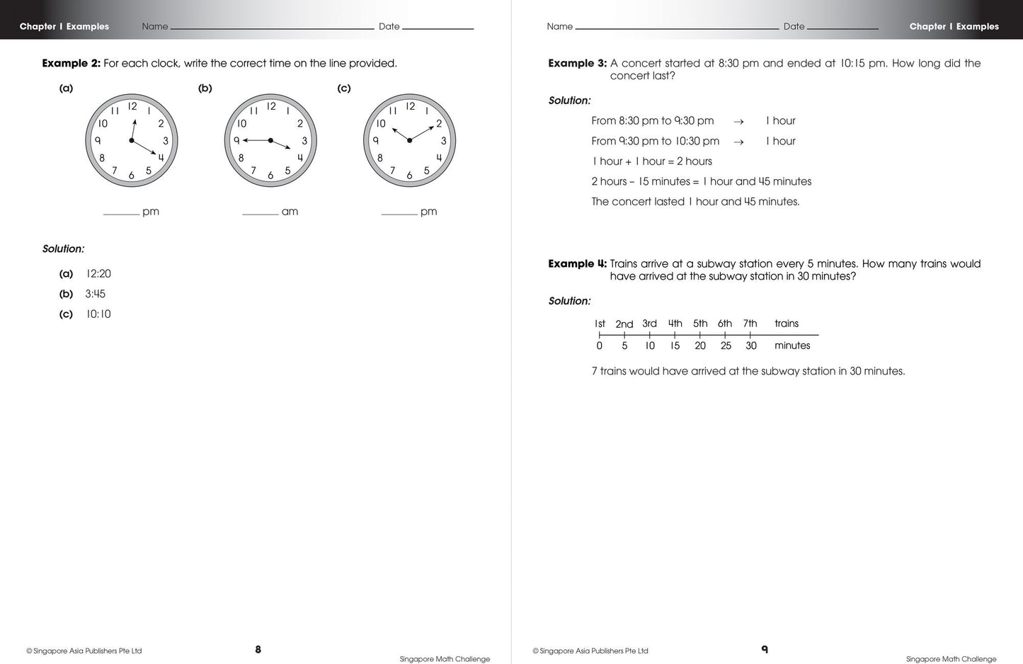 Singapore Math Challenge, Grades 2 - 5