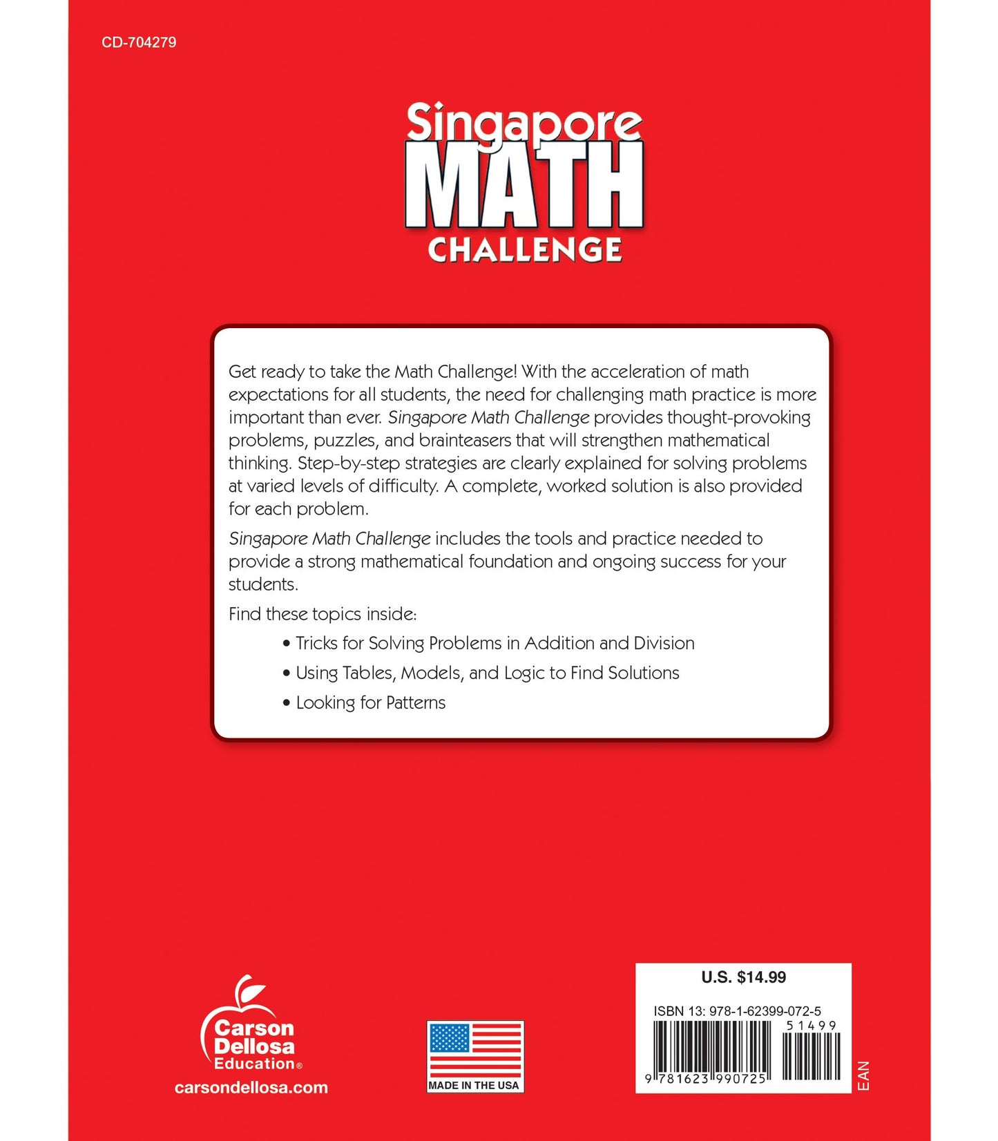 Singapore Math Challenge, Grades 2 - 5