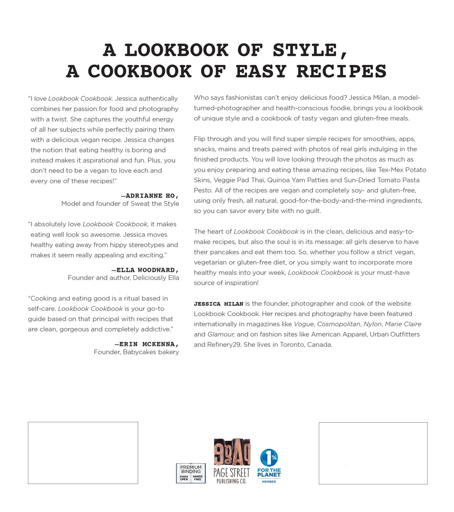 Lookbook Cookbook: Simple, Delicious, Gluten-free & Vegan Dishes for Fashion Loving Foodies