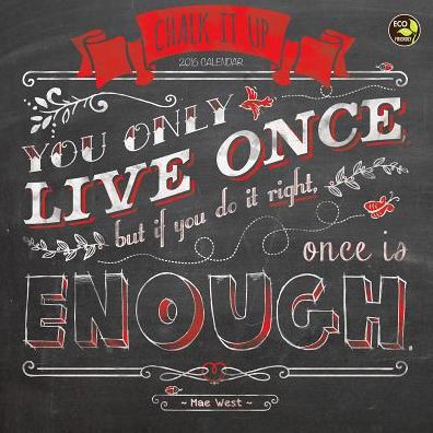 2016 Chalk It Up Mini Wall Calendar