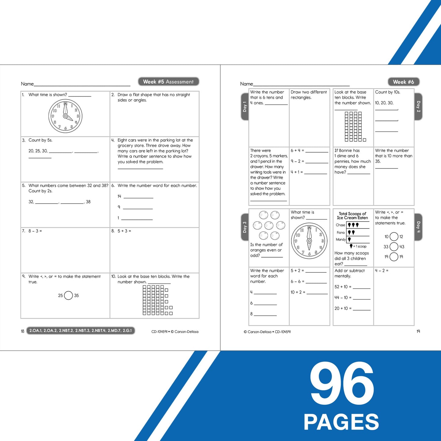 Common Core Math 4 Today, Grade 2: Daily Skill Practice