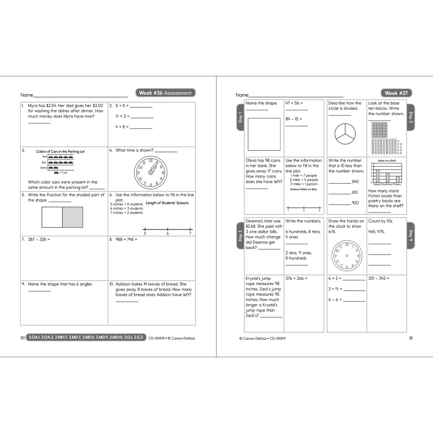 Common Core Math 4 Today, Grade 2: Daily Skill Practice