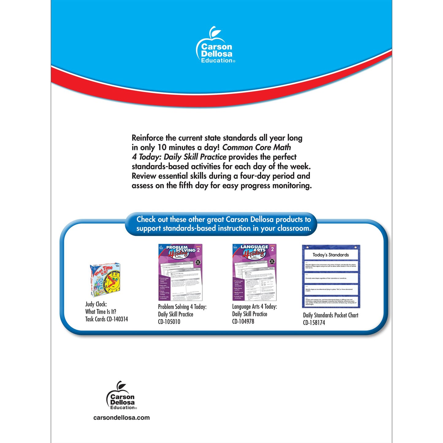 Common Core Math 4 Today, Grade 2: Daily Skill Practice