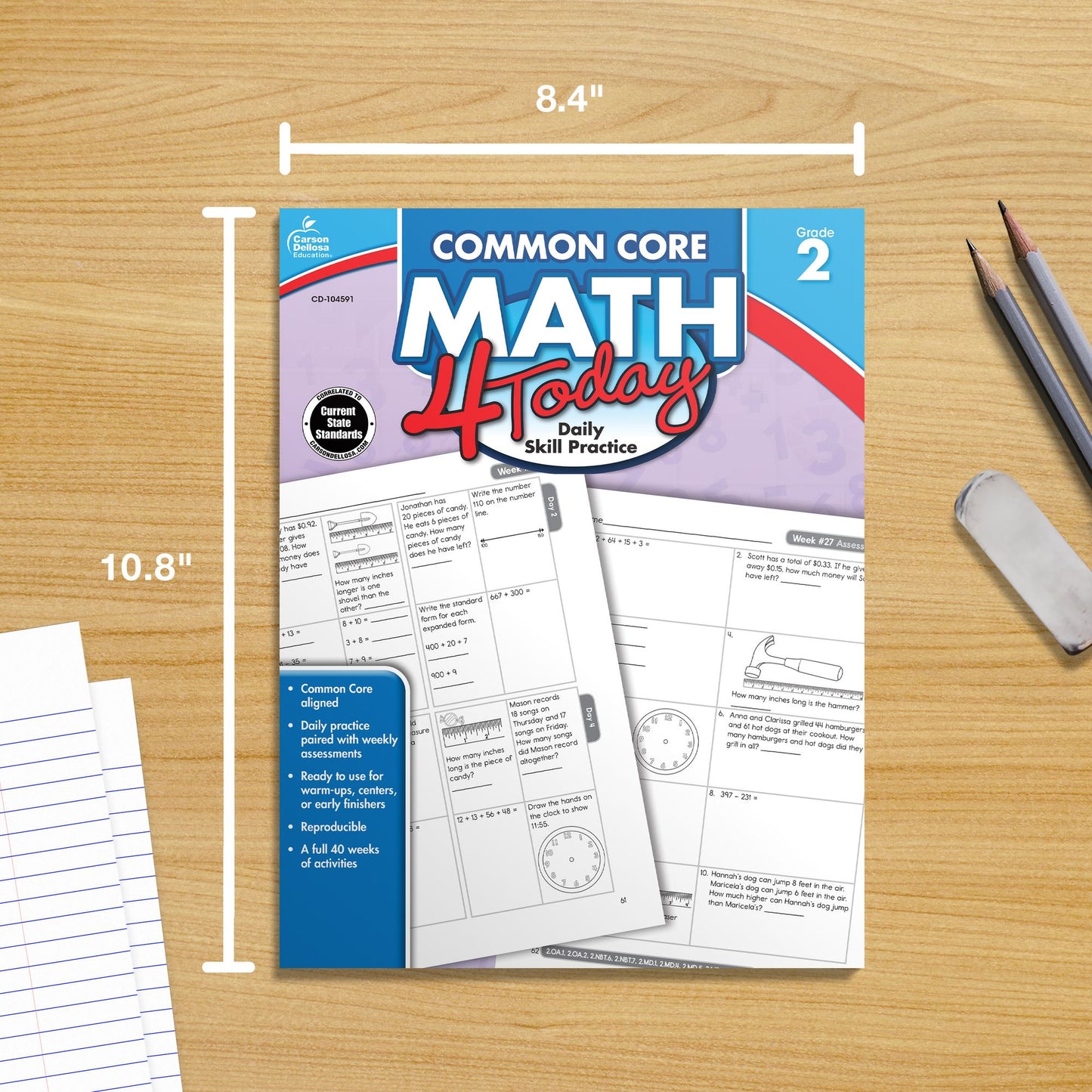 Common Core Math 4 Today, Grade 2: Daily Skill Practice