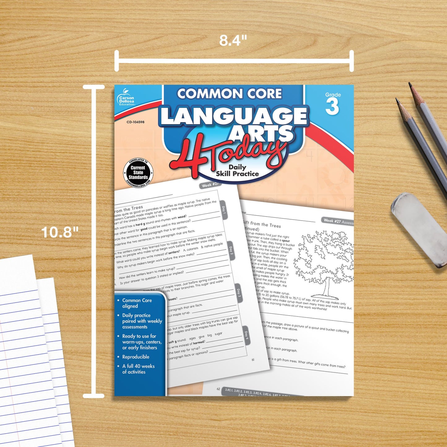 Common Core Language Arts 4 Today, Grade 3: Daily Skill Practice