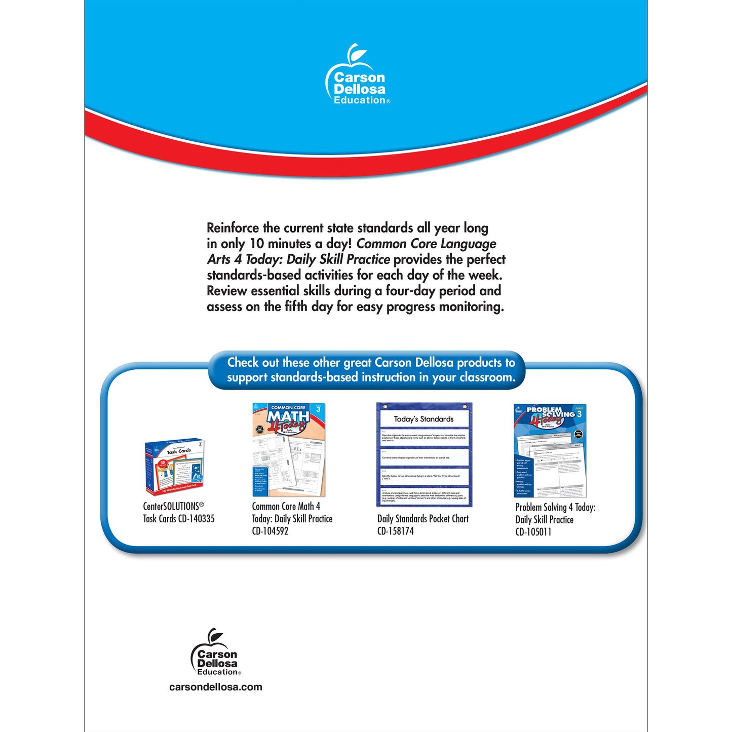 Common Core Language Arts 4 Today, Grade 3: Daily Skill Practice