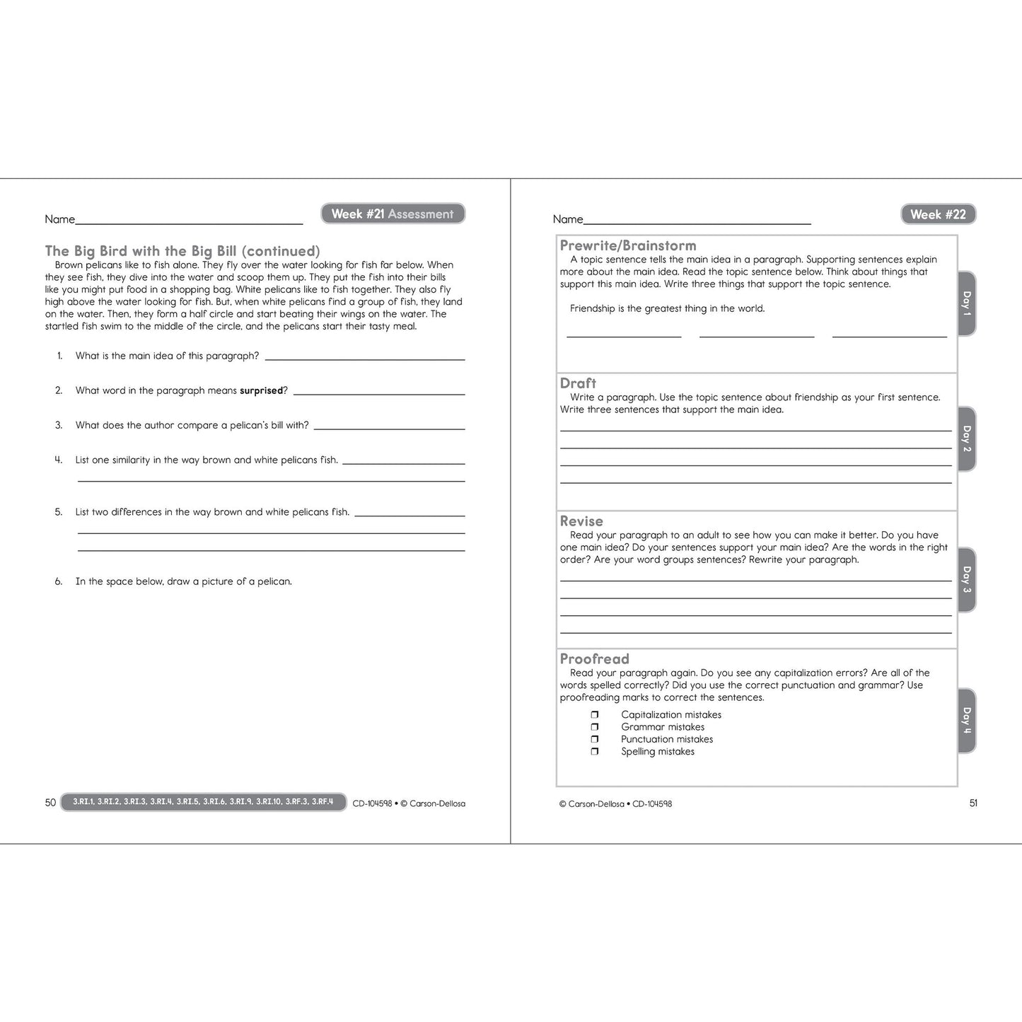 Common Core Language Arts 4 Today, Grade 3: Daily Skill Practice