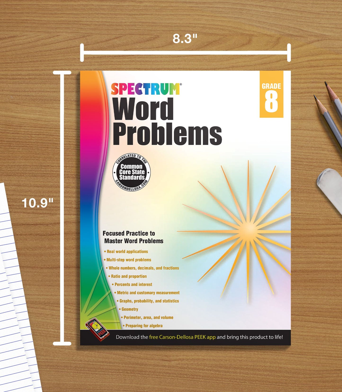 Spectrum Word Problems, Grade 8