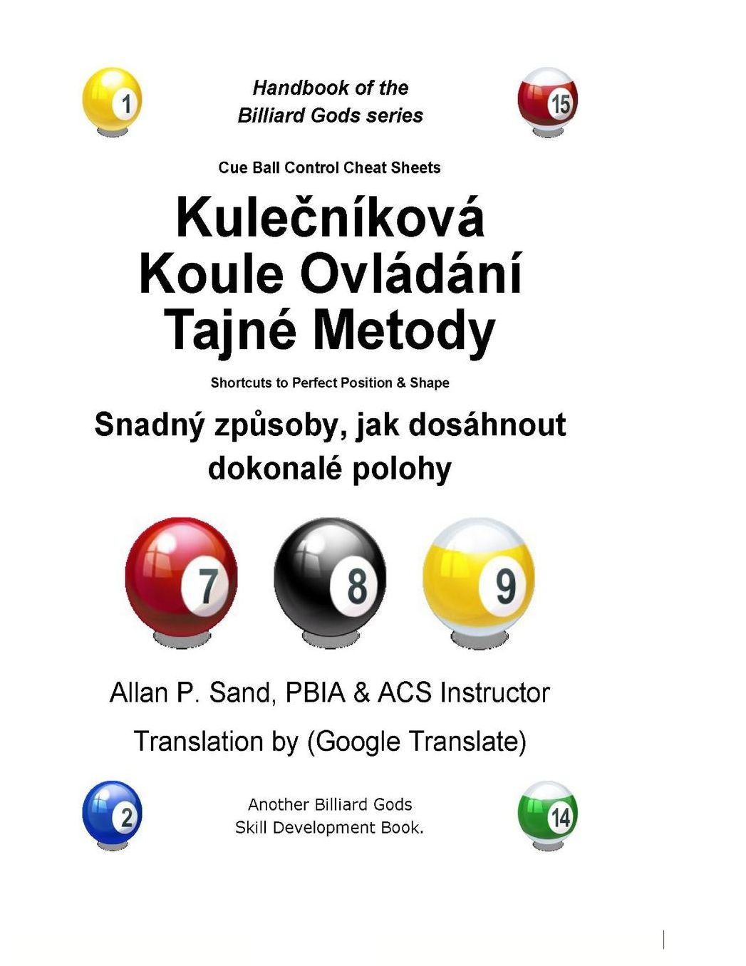 Cue Ball Control Cheat Sheets (Czech): Shortcuts to Perfect Position and Shape