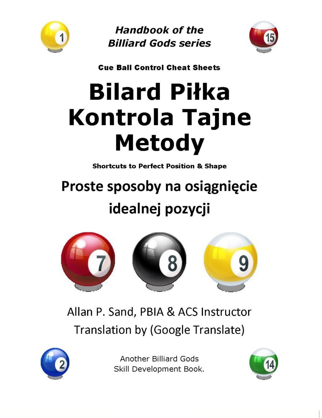 Cue Ball Control Cheat Sheets (Polish)