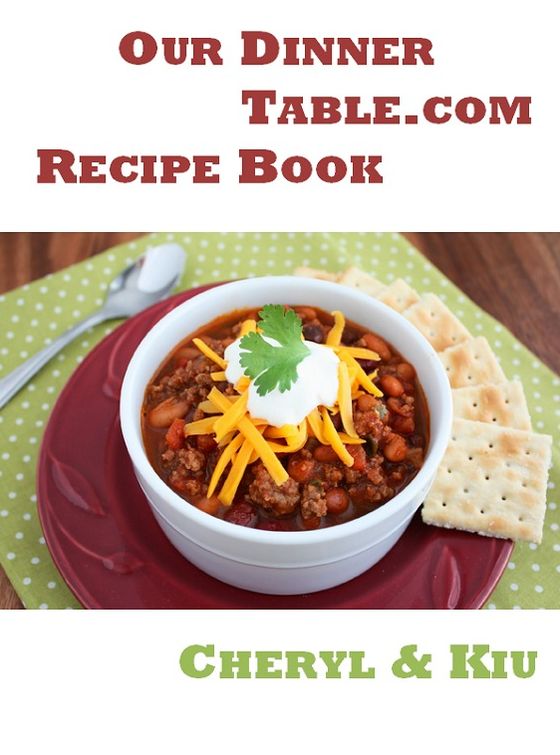 Our Dinner Table.com Recipe Book