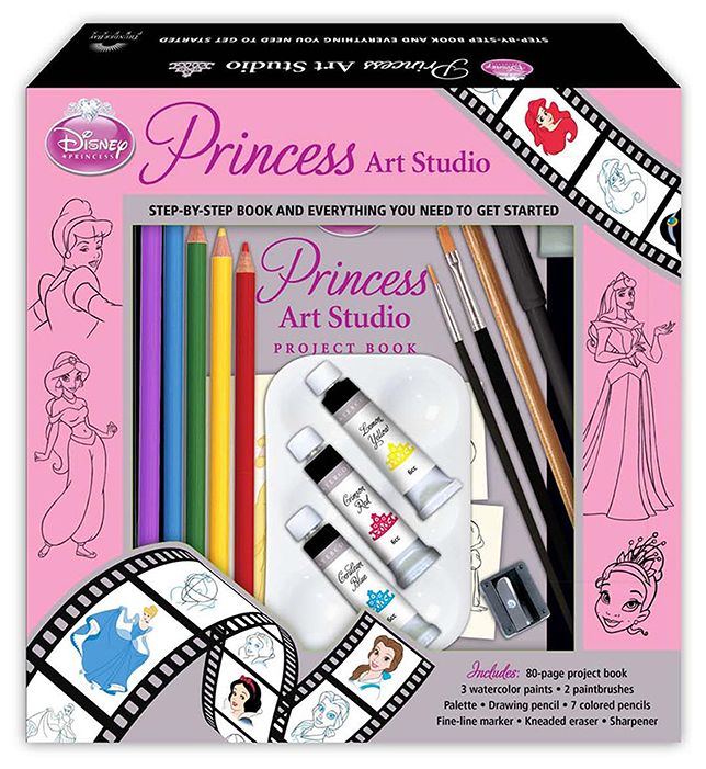 Disney Princess Art Studio [With Palette and Pens/Pencils and 2 Paintbrushes and Watercolor Paint and Eraser and Sharpener and