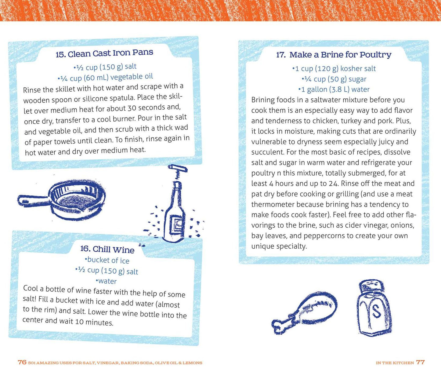 501 Amazing Uses for Salt, Vinegar, Baking Soda, Olive Oil and Lemons