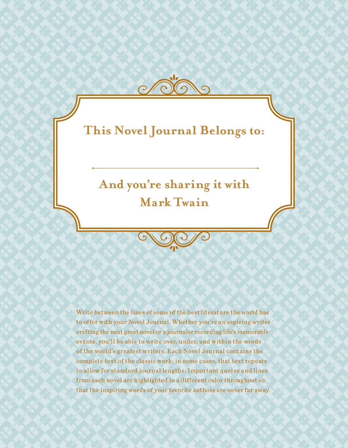 A Novel Journal: Adventures of Huckleberry Finn