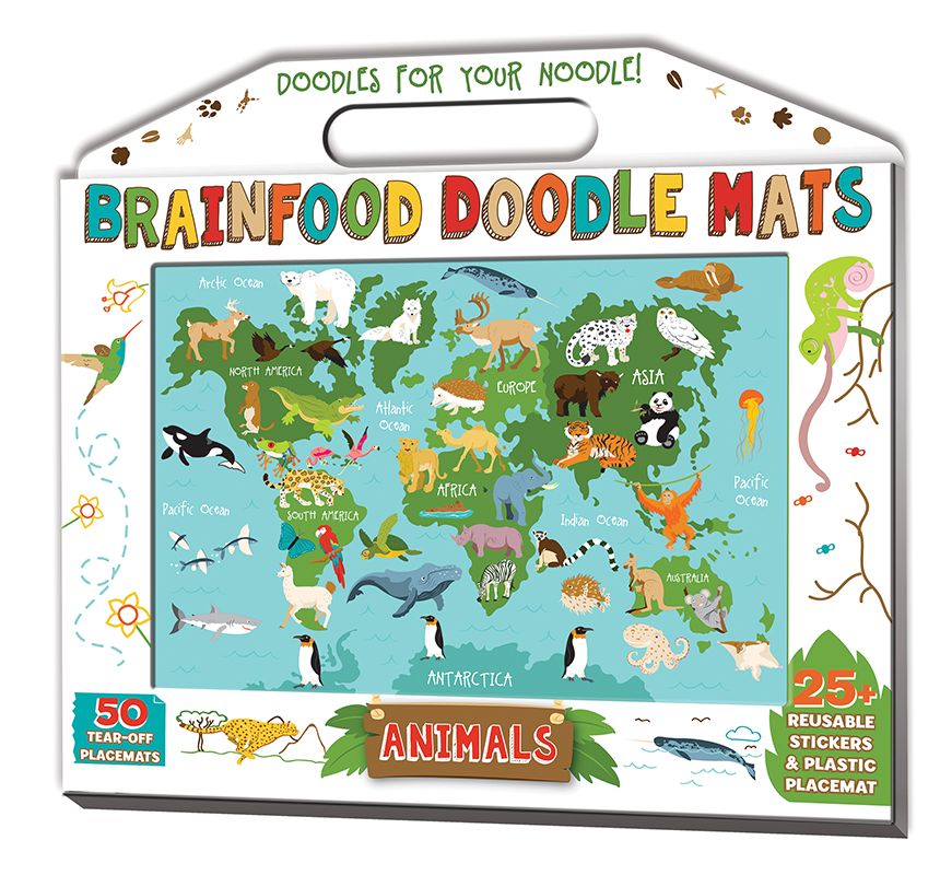 Brainfood Doodle Mats: Animals