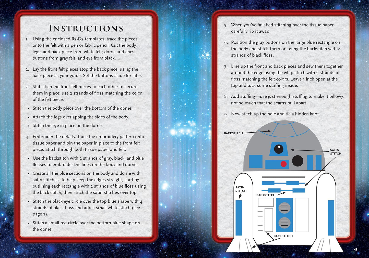 Star Wars Felt : Includes Multiple Colors of Felt, Stuffing, a Needle, Embroidery Floss, and Die-cut Templates