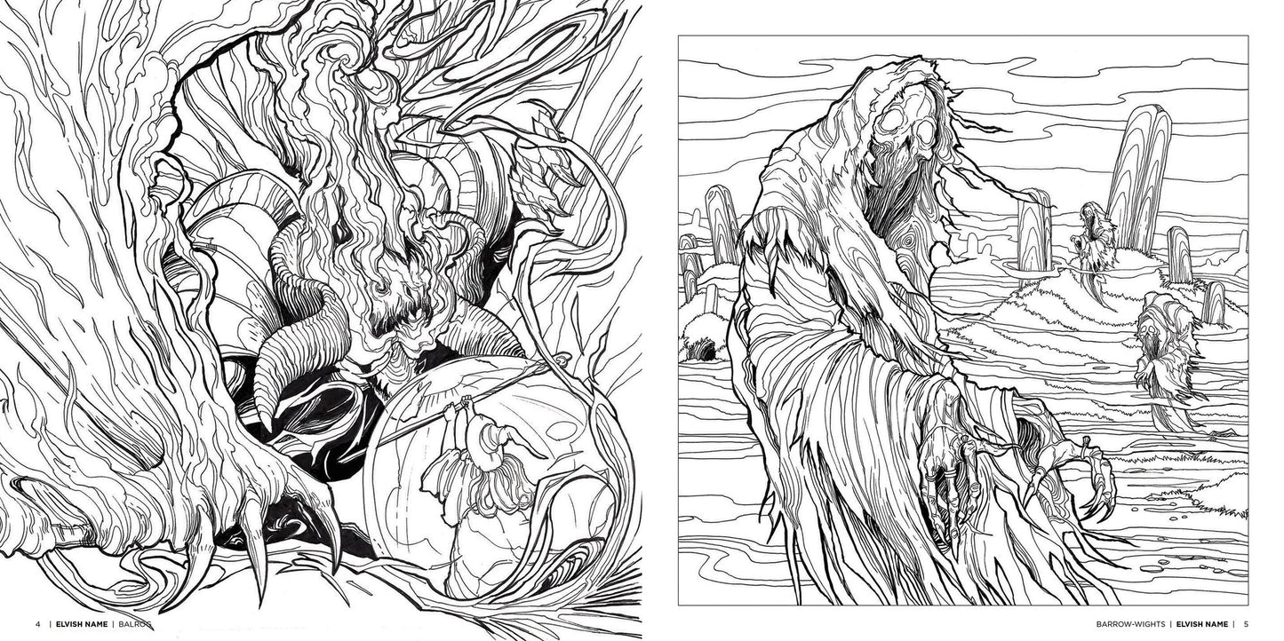A Bestiary of Tolkien: A Coloring Book