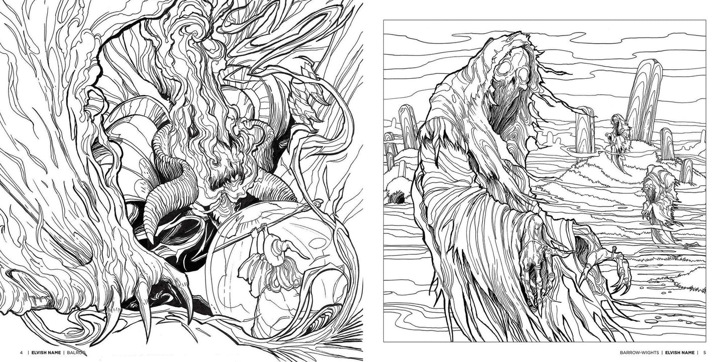 A Bestiary of Tolkien: A Coloring Book