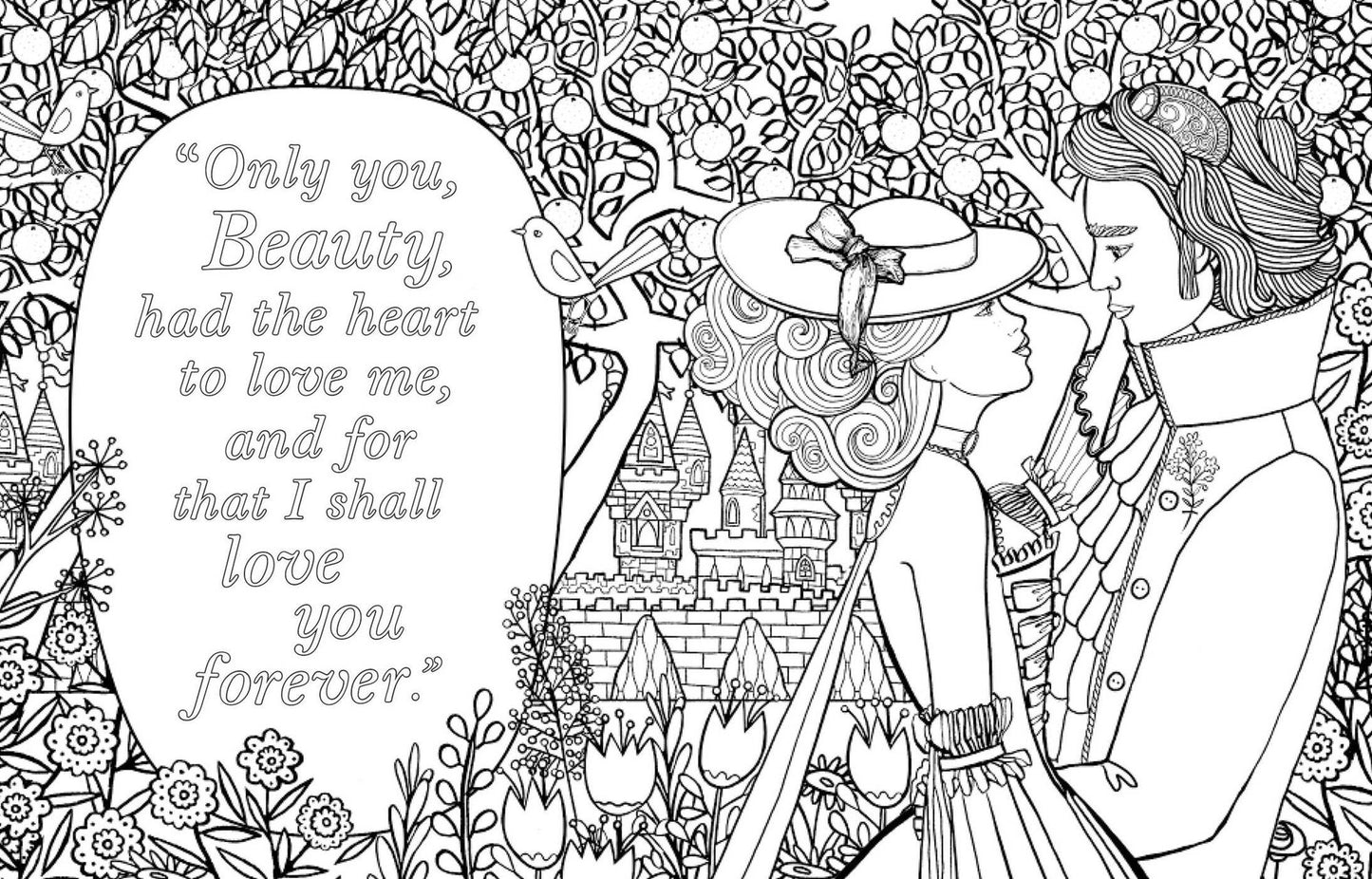 Beauty and the Beast: A Coloring Book