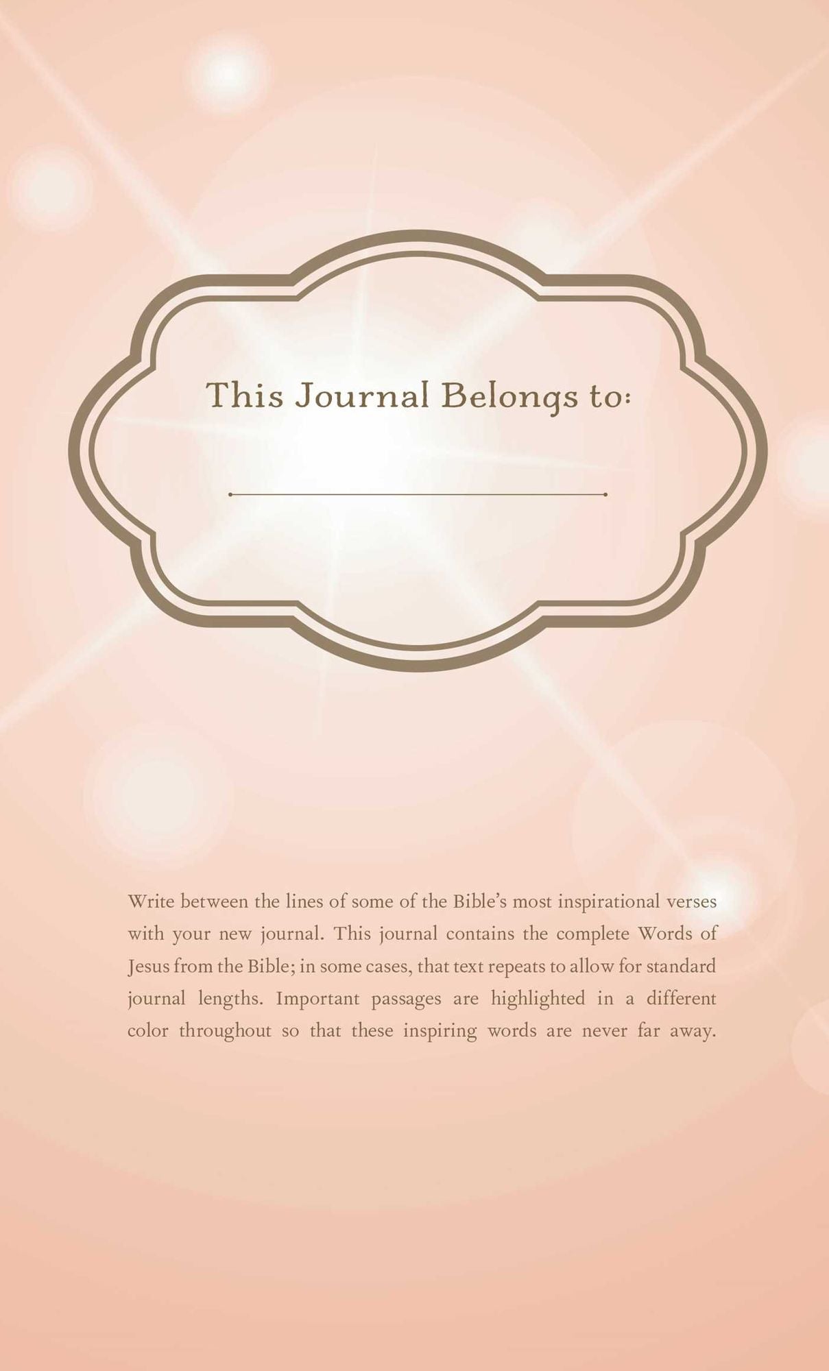 A Journal: The Words of Jesus (Compact)