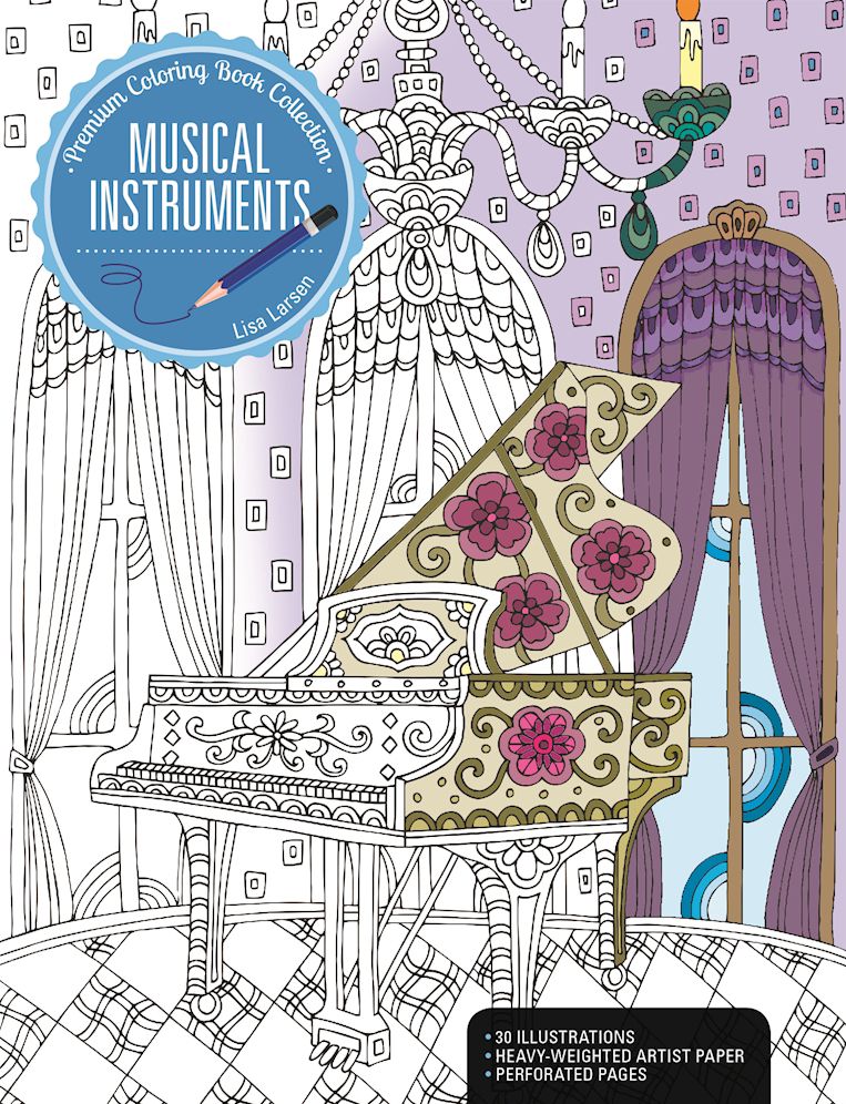 Musical Instruments: A Premium Coloring Book
