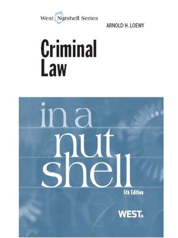 Criminal Law in a Nutshell, 5th