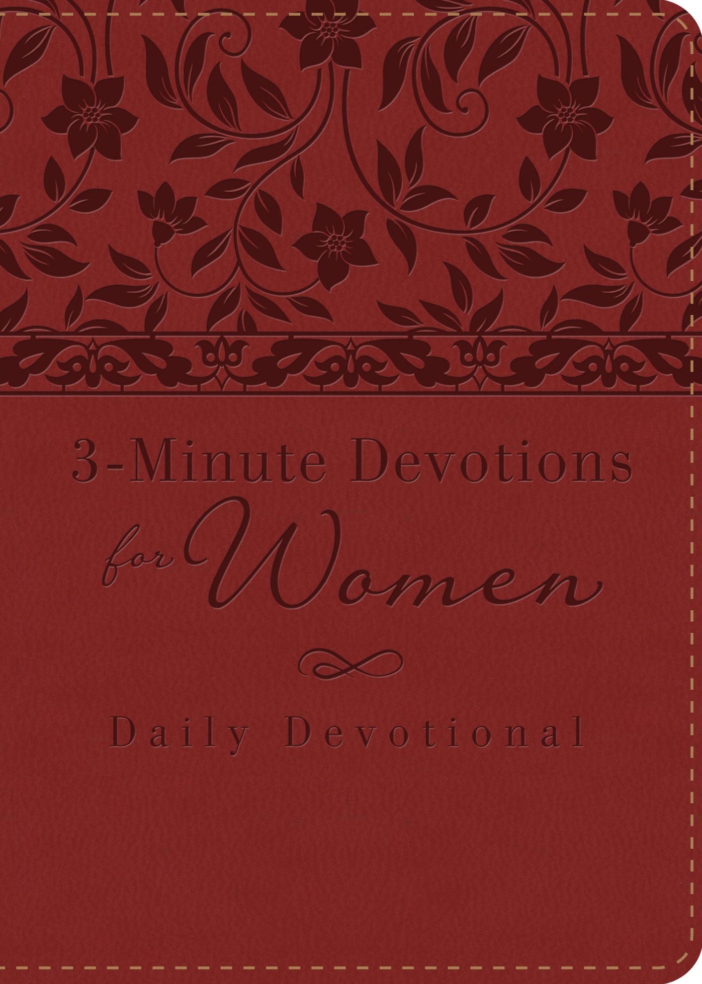 3-Minute Devotions for Women: Daily Devotional (burgundy)
