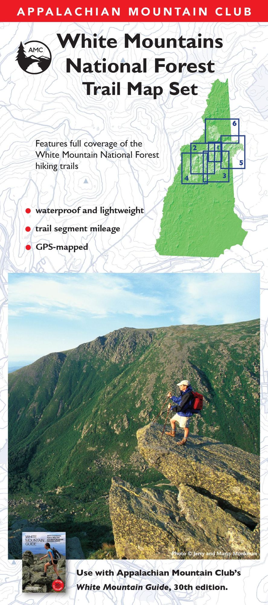 AMC White Mountain Guide Waterproof Map Set