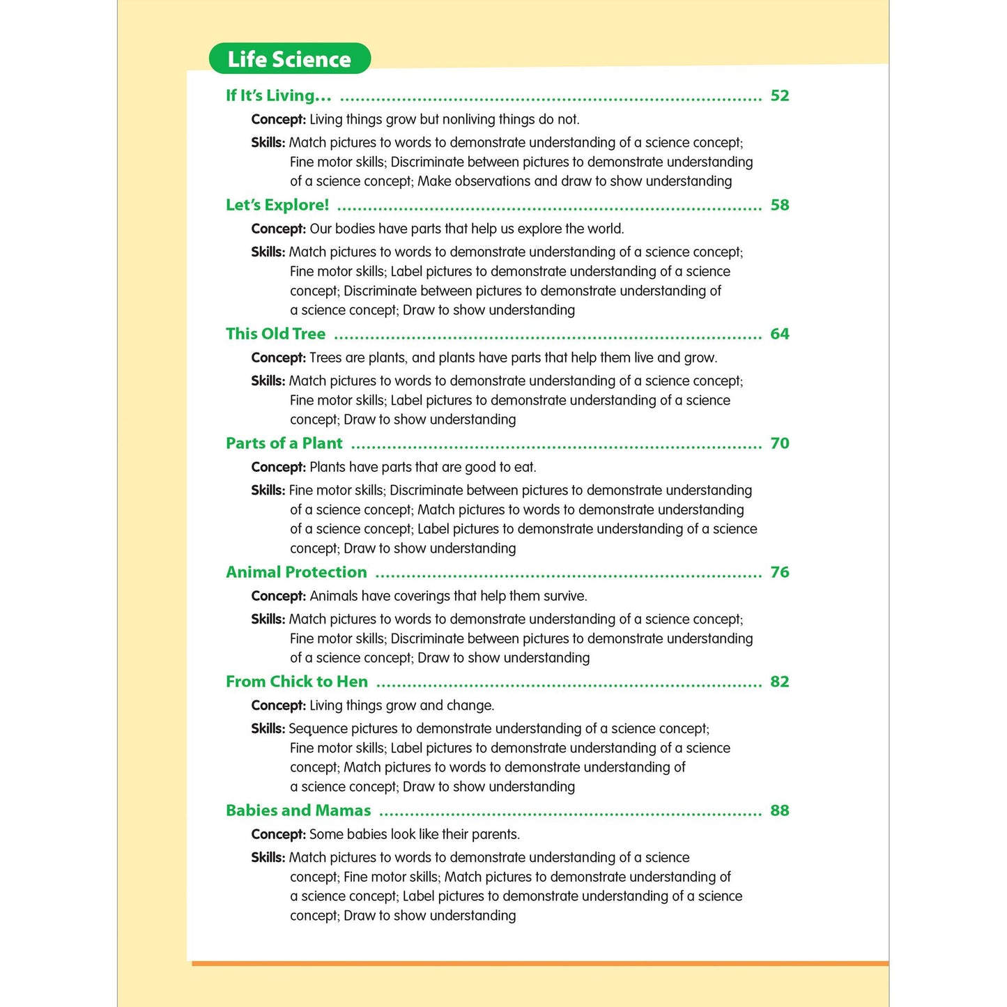Skill Sharpeners: Science, Kindergarten Workbook