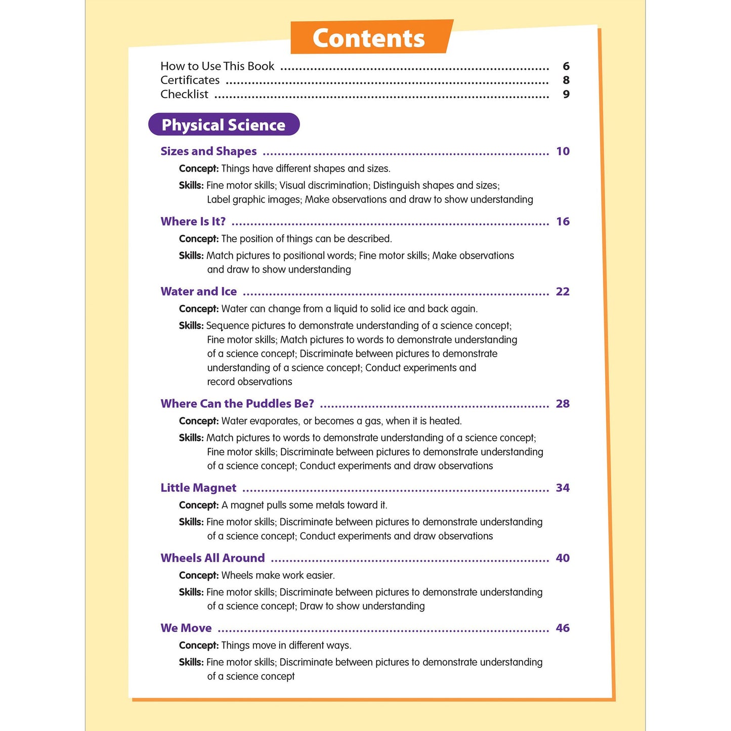 Skill Sharpeners: Science, Kindergarten Workbook