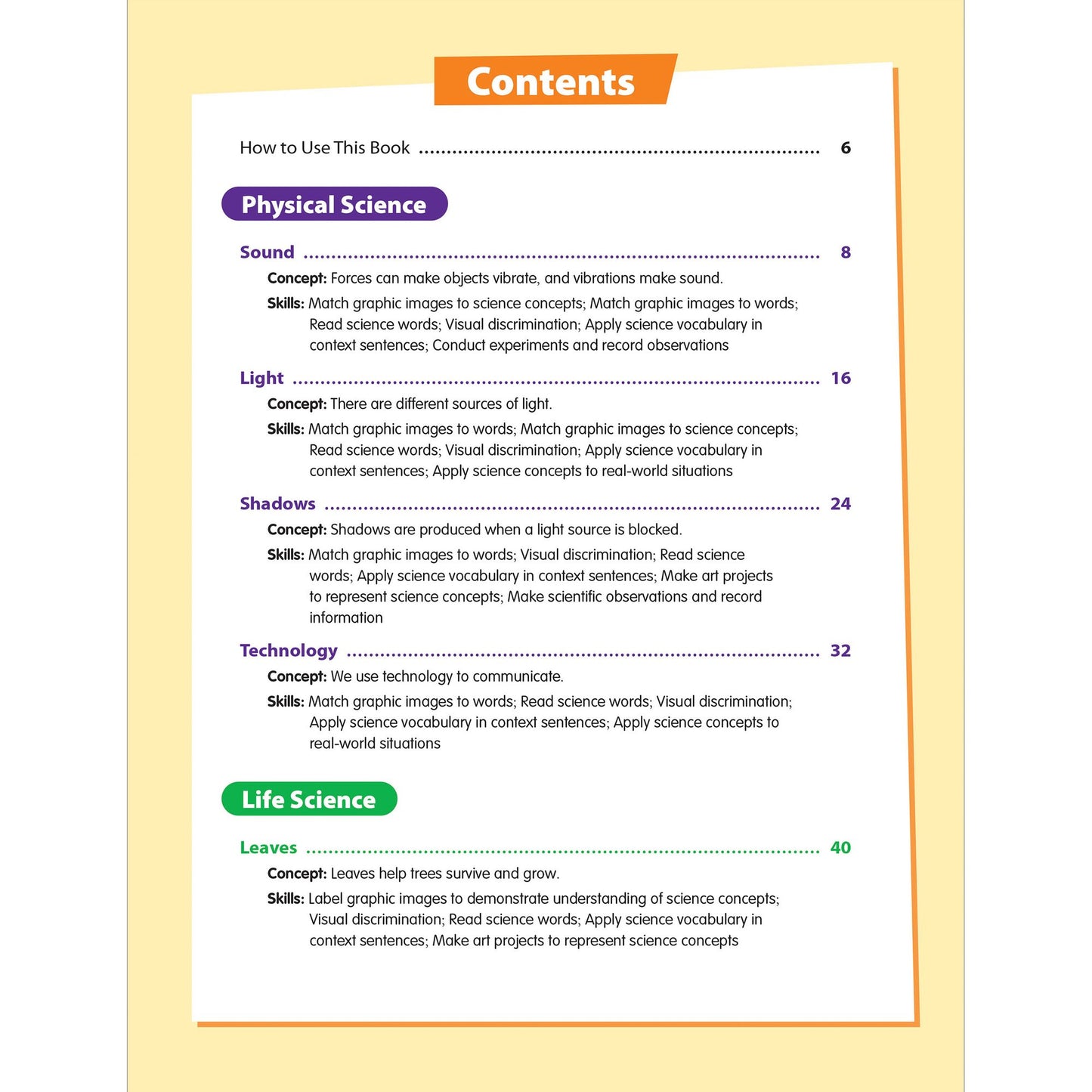Skill Sharpeners: Science, Grade 1 Workbook