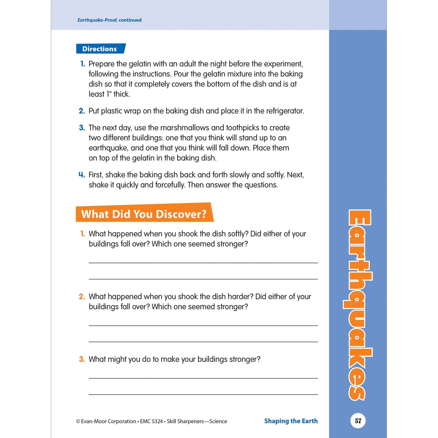Skill Sharpeners: Science, Grade 4 Workbook