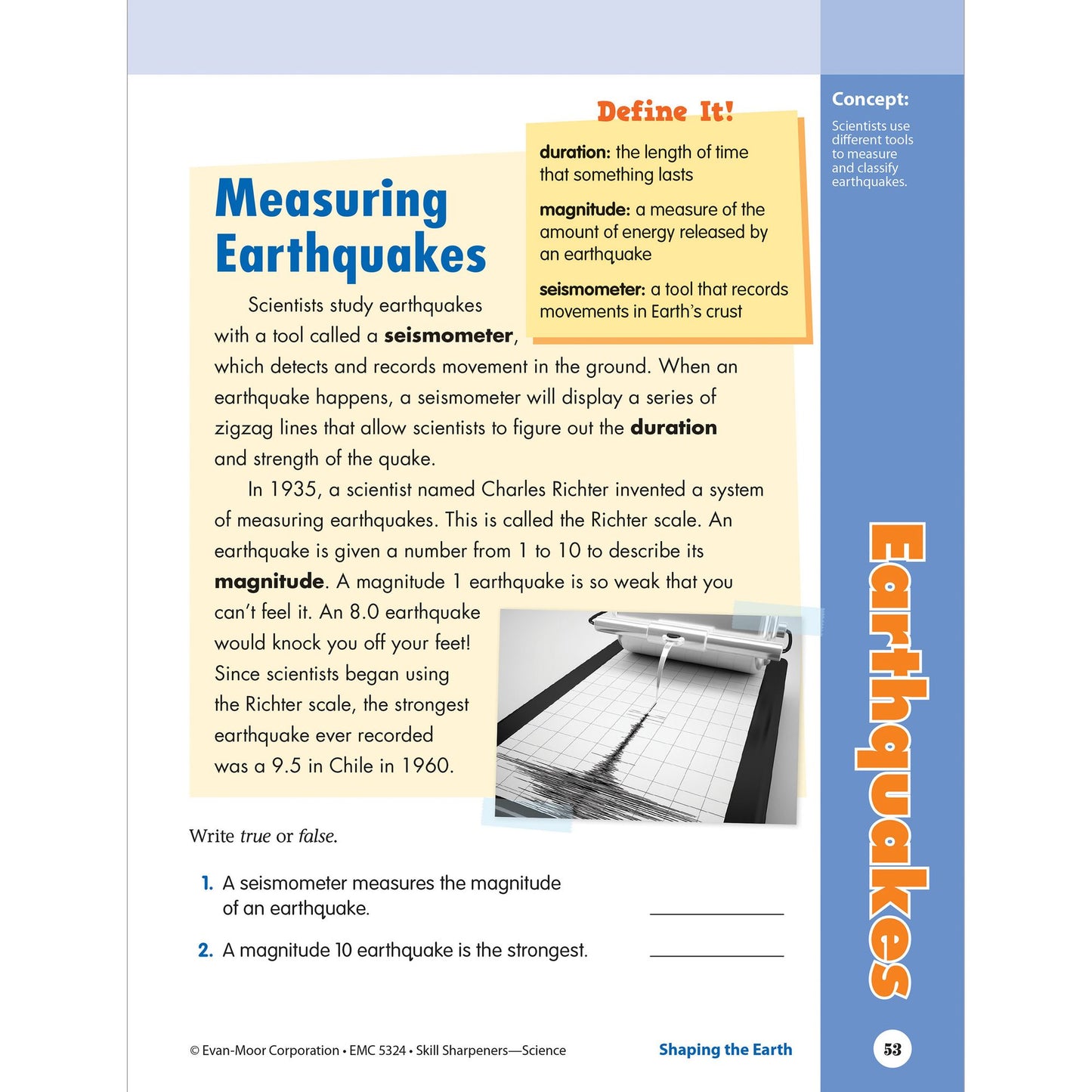 Skill Sharpeners: Science, Grade 4 Workbook