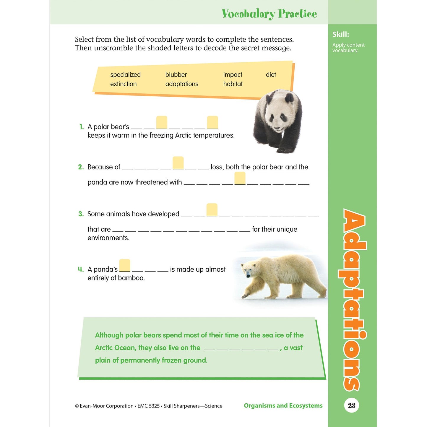 Skill Sharpeners: Science, Grade 5 Workbook