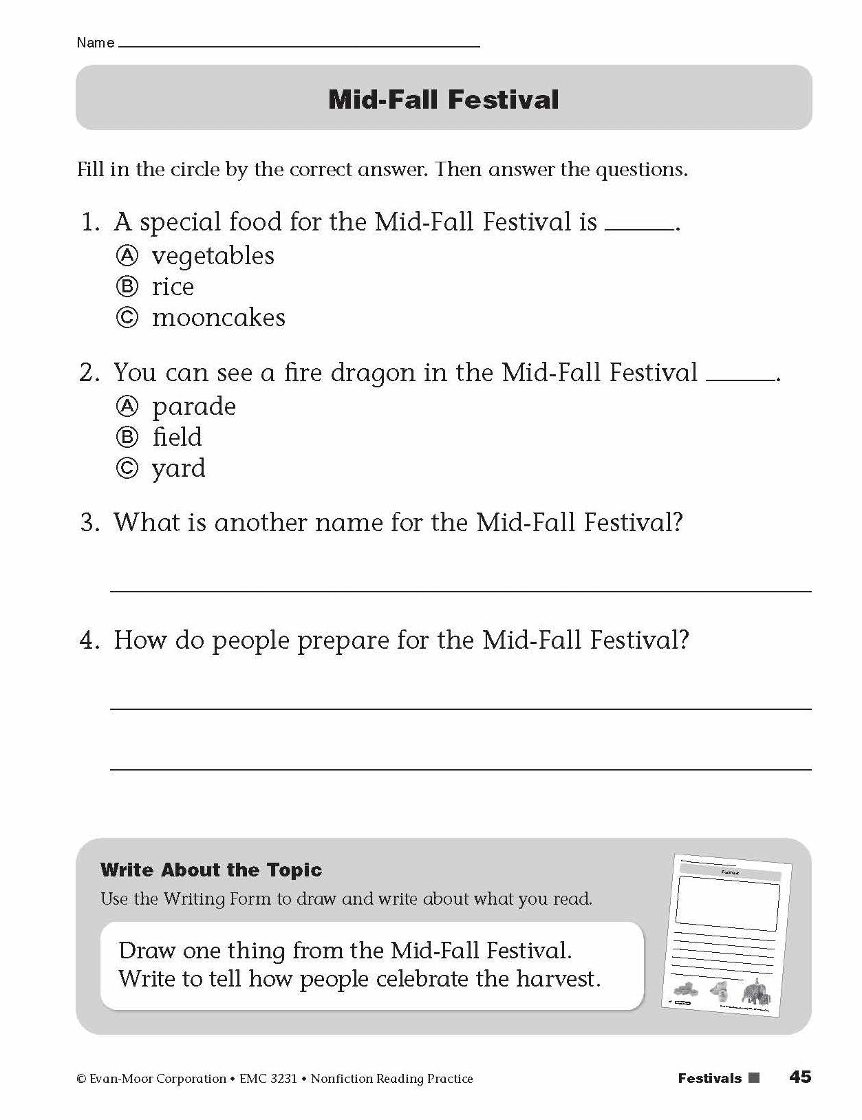 Nonfiction Reading Practice, Grade 1