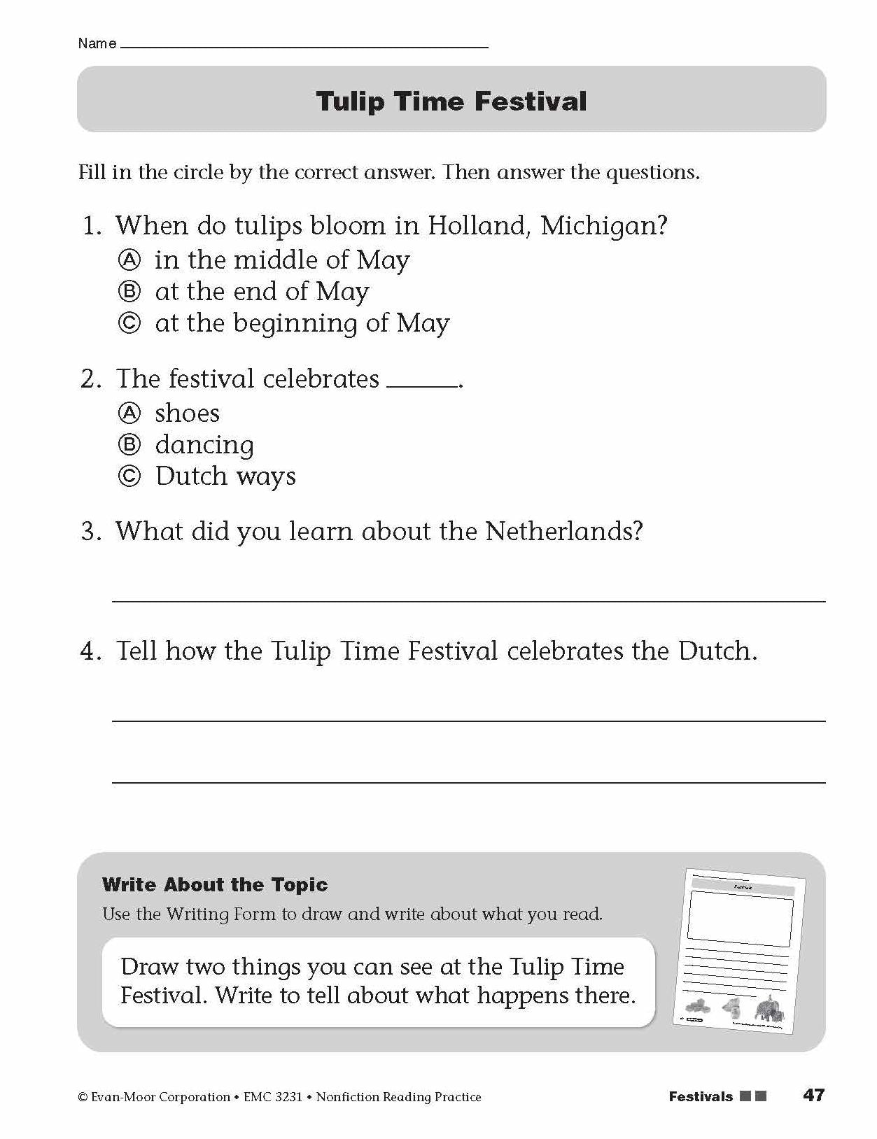 Nonfiction Reading Practice, Grade 1