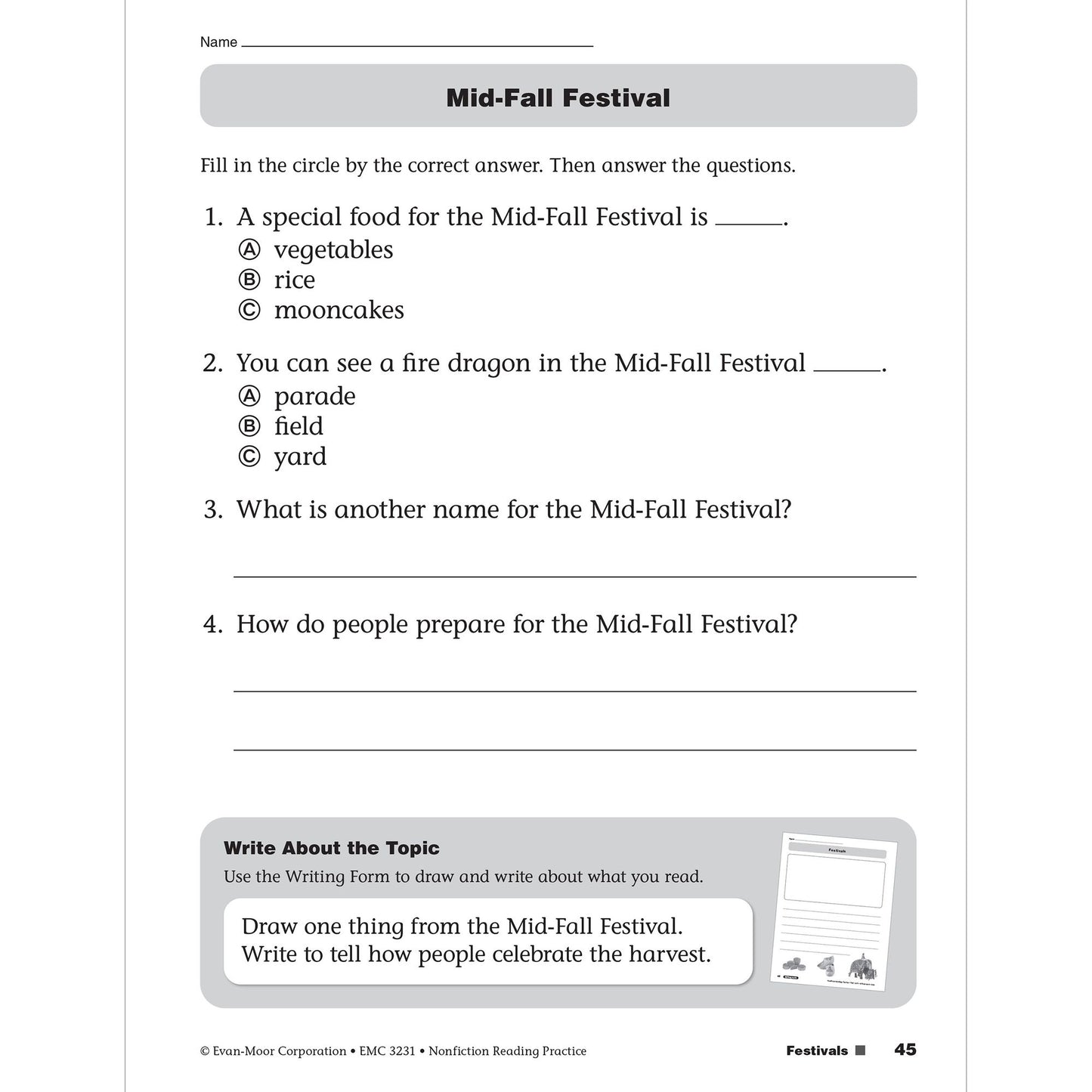 Nonfiction Reading Practice, Grade 1