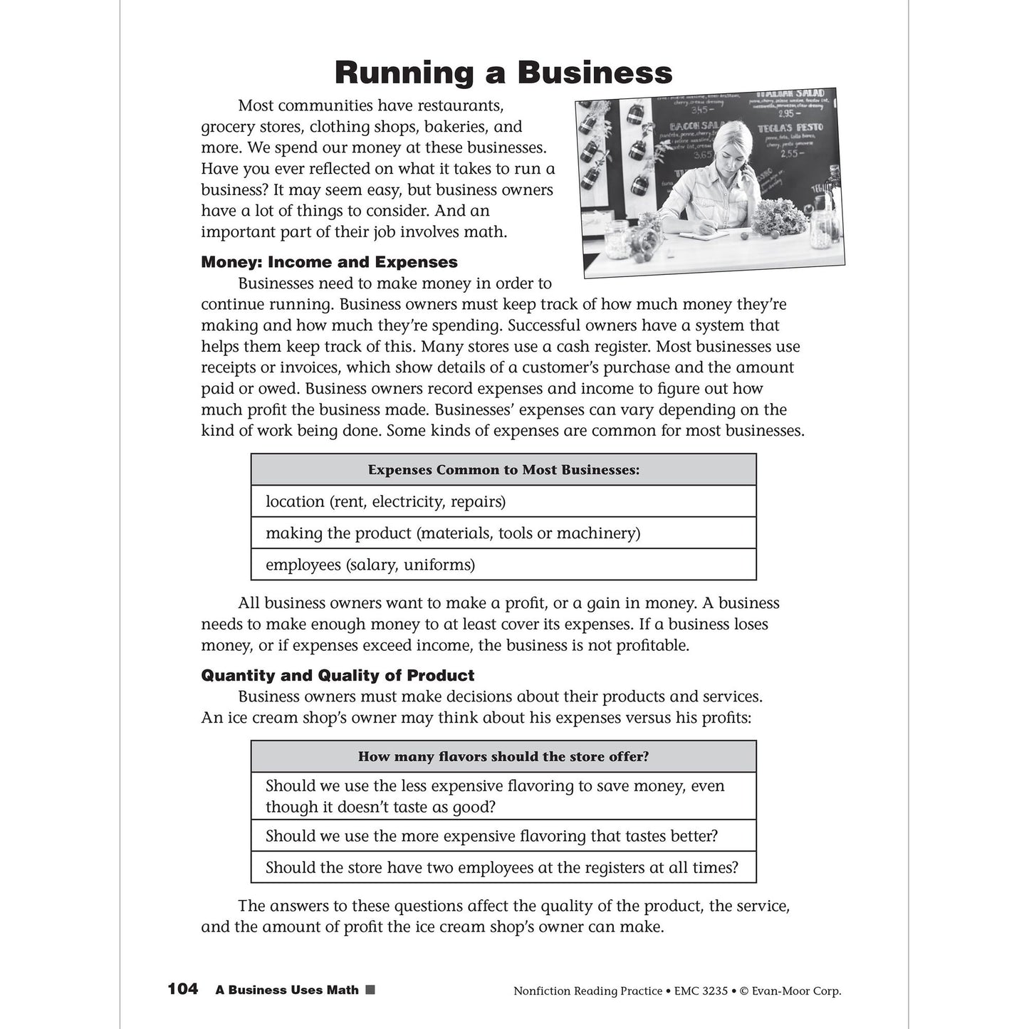 Nonfiction Reading Practice, Grade 5