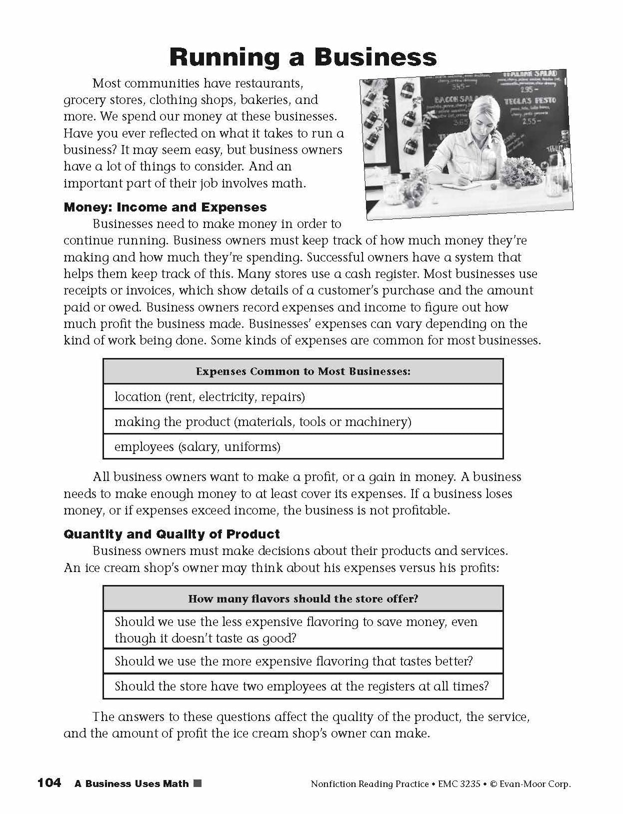 Nonfiction Reading Practice, Grade 5