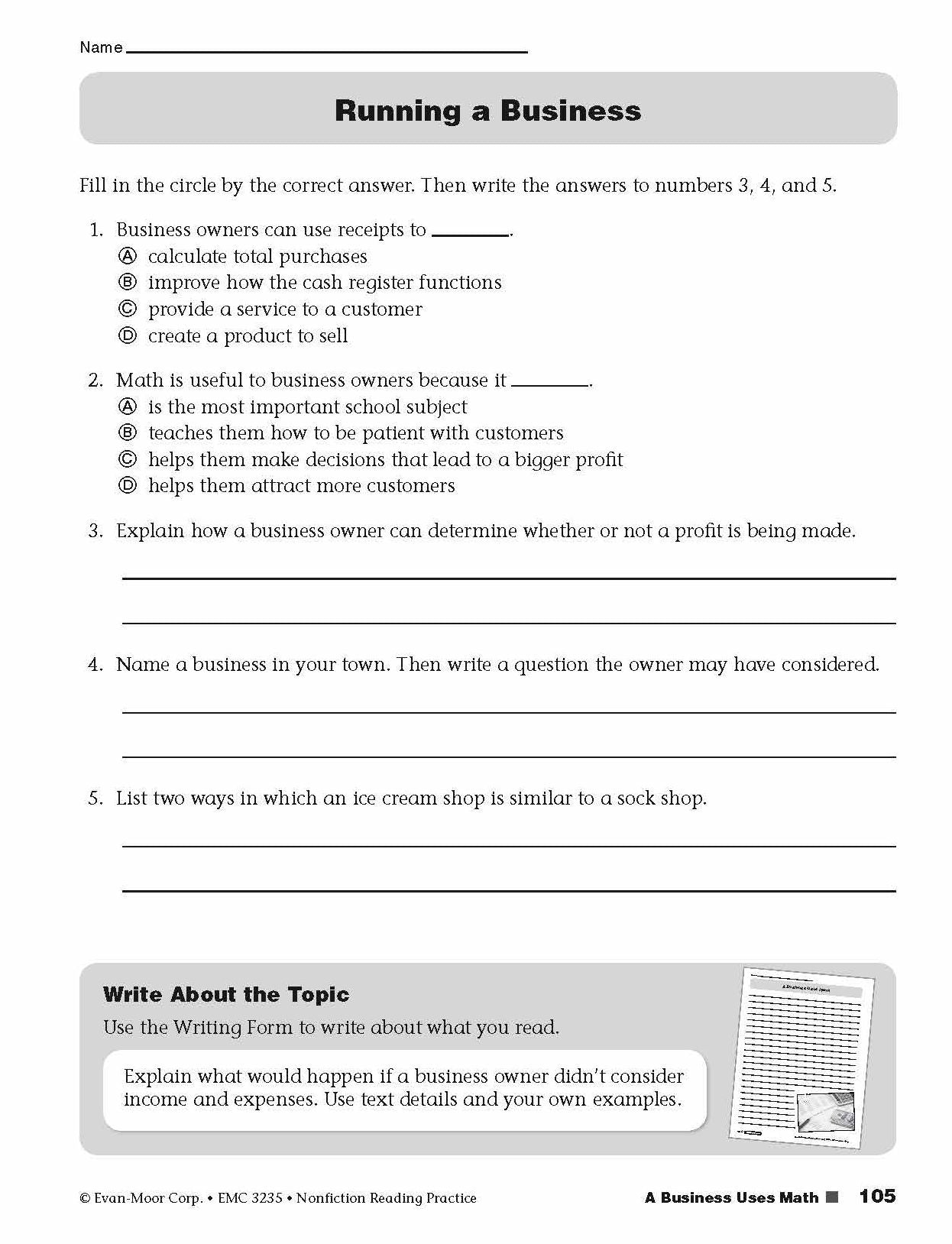 Nonfiction Reading Practice, Grade 5