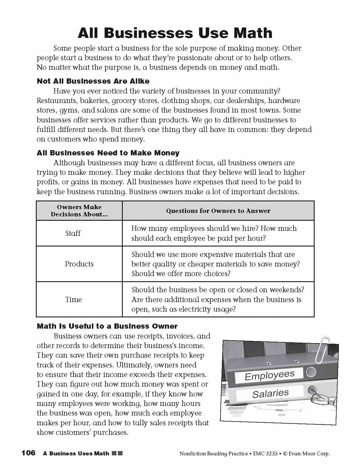 Nonfiction Reading Practice, Grade 5