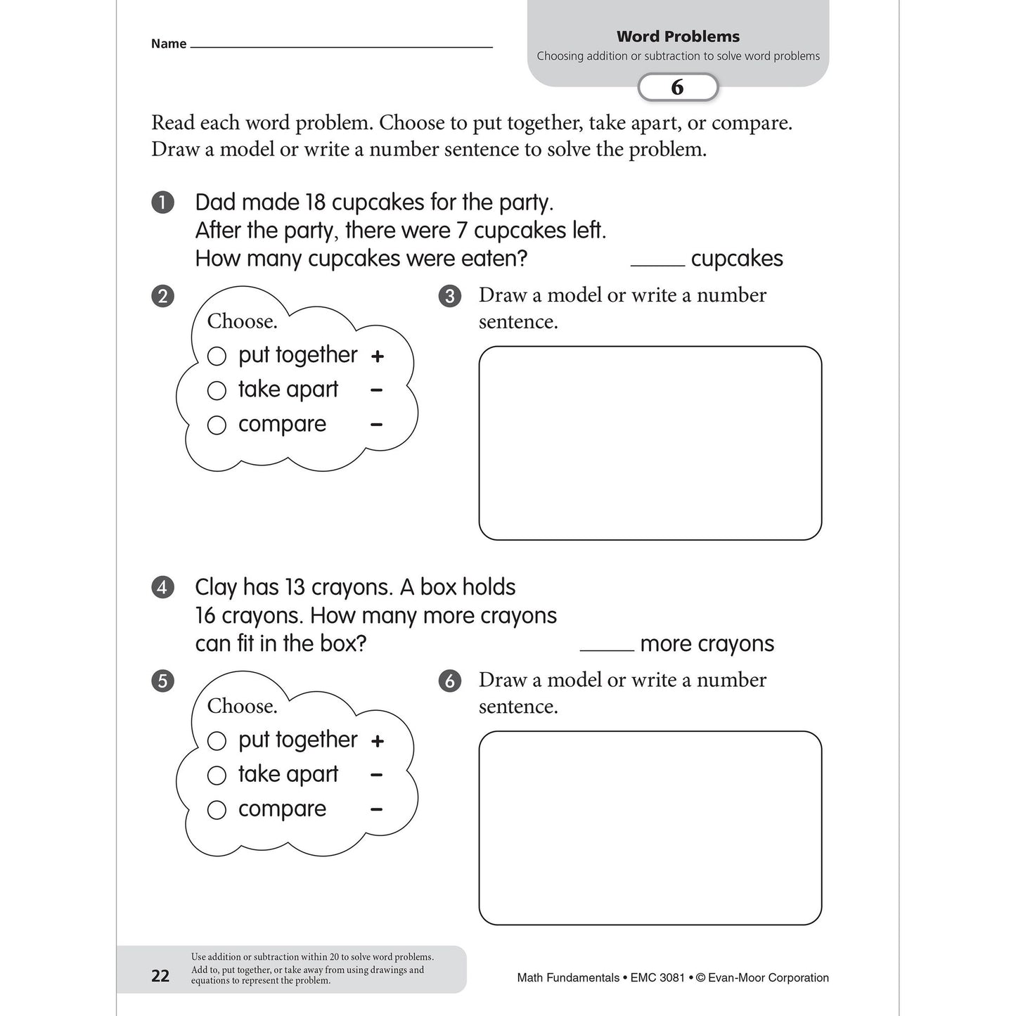 Math Fundamentals, Grade 1