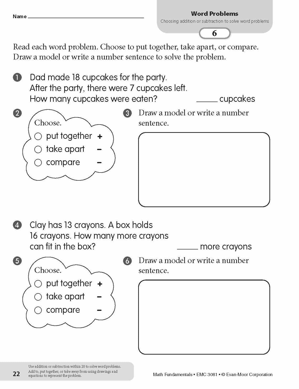 Math Fundamentals, Grade 1