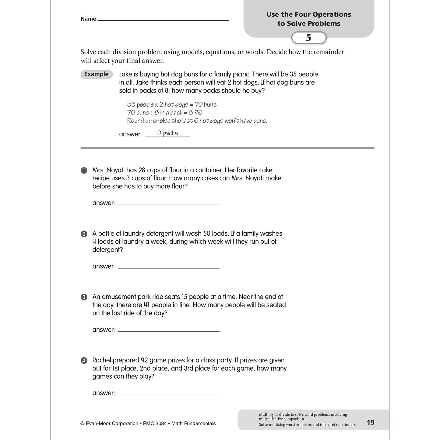 Math Fundamentals, Grade 4