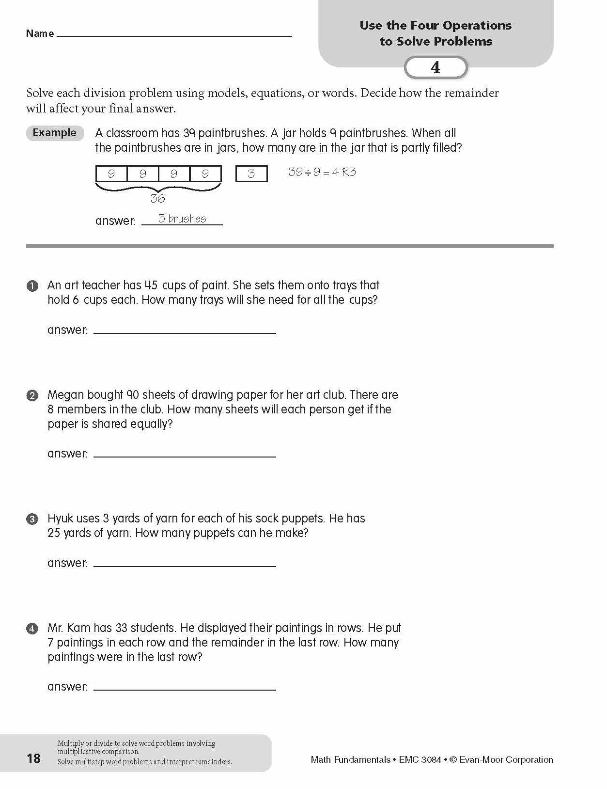 Math Fundamentals, Grade 4