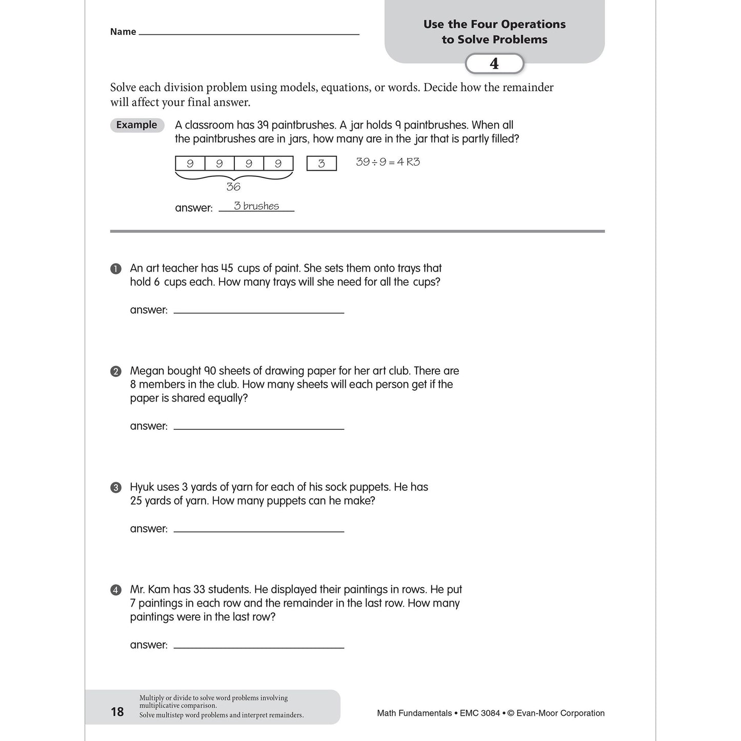 Math Fundamentals, Grade 4